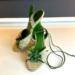 Fioni ankle wrap wedges